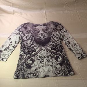 Style & co. SHIRT Black, White, Grey